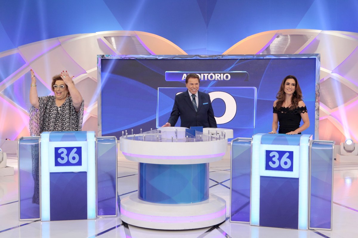 Ticiana Villas Boas e Mamma Bruscheta no Silvio Santos