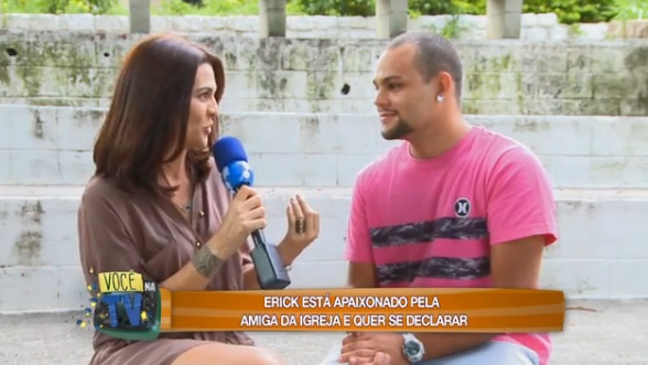 Erick apareceu no Você na TV e em chamada do Sensacional