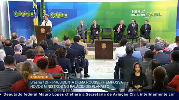 Posse Lula Ministro abaixo a Rede Globo