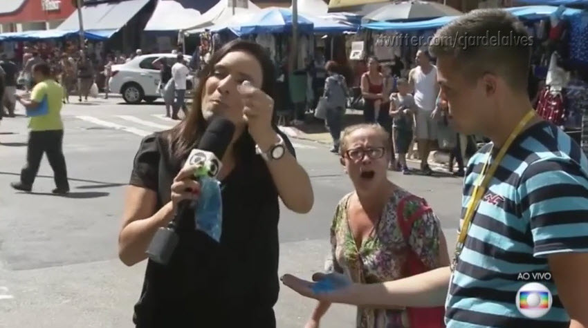 Mulher invade link da globo