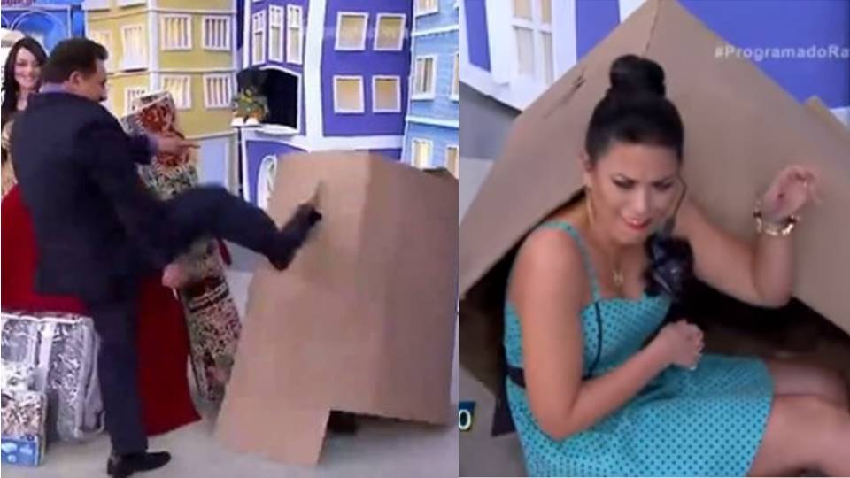 Ratinho chuta Milene Pavorô