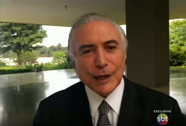 SBT entrevista Michel Temer