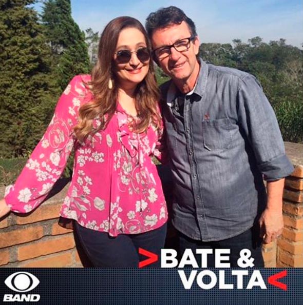 Sônia Abrão e Neto no Bate & Volta