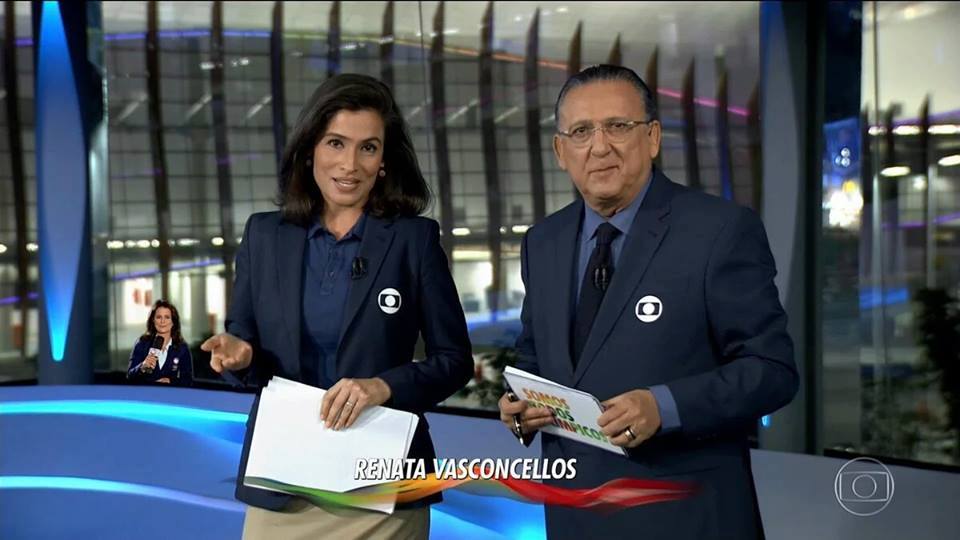 O logotipo ainda não mudou completamente, mesmo durante as transmissões diretas do parque olímpico