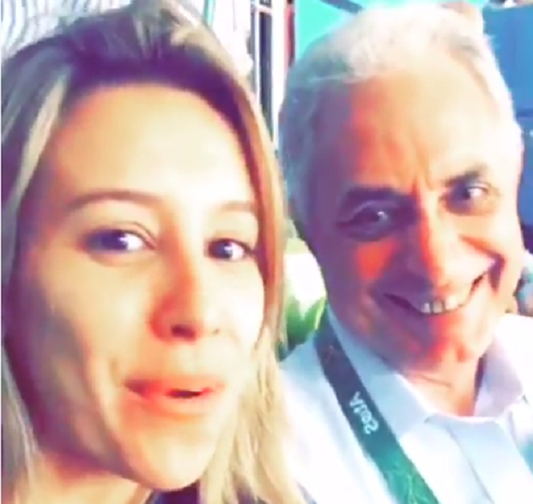 Cris Dias e William Waack tentam afastar rumores de que vivem em pé de guerra