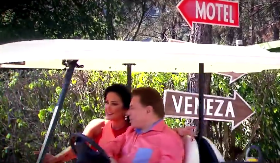Silvio Santos e Helen Ganzarolli