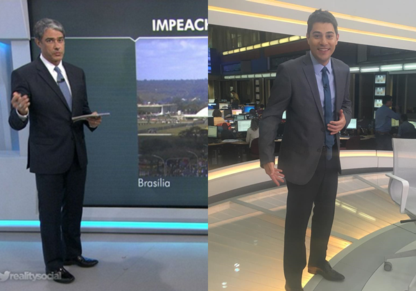 William Bonner e Evaristo Costa