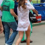 Paula Fernandes em gravação para o Estrelas.