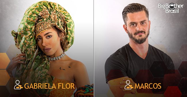 Gabriela e Marcos disputam primeiro paredão. (Foto: Divulgação/TV Globo)