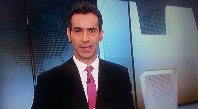 Cesar Tralli apresenta o Jornal Hoje (Reprodução)