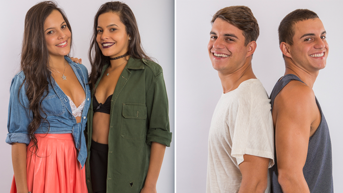 Emilly e Mayla questionam gêmeos sobre eles se afastarem. (Foto: Divulgação/Gshow)