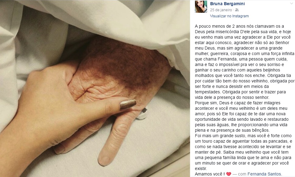 Neta faz homenagem ao avô Russo