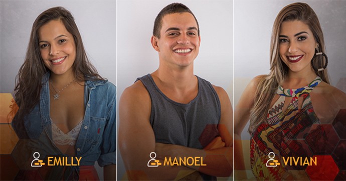 Vivian, Manoel e Emilly no paredão. (Foto: Divulgação)