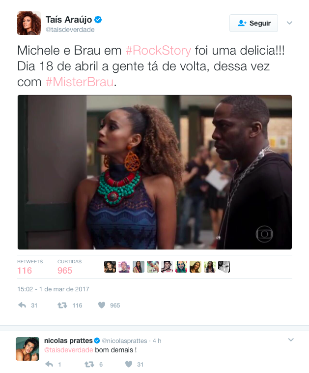 Mister Brau e Michele em Rock Story