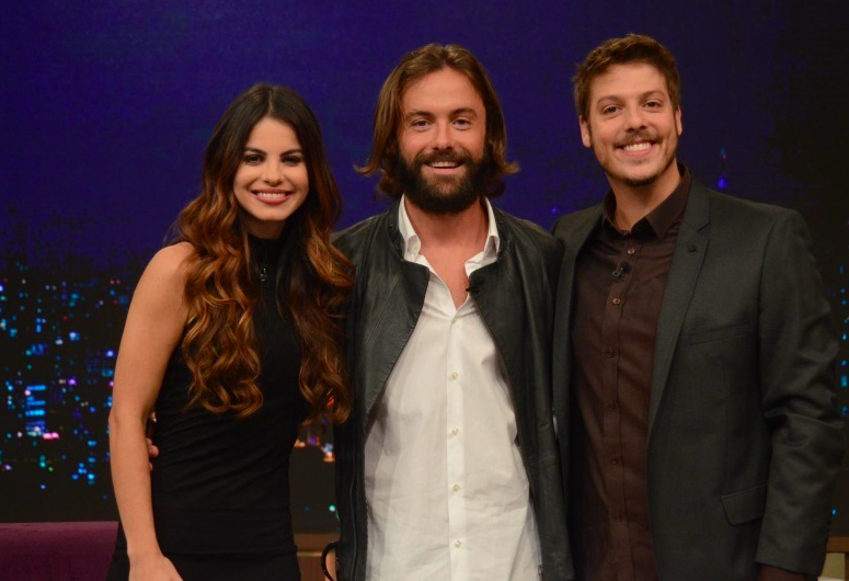 Kayky e Sthefany Brito no Programa do Porchat