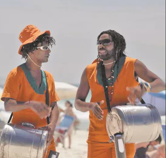 Lázaro Ramos e Luis Miranda gravam para Mister Brau (Divulgação/Globo)