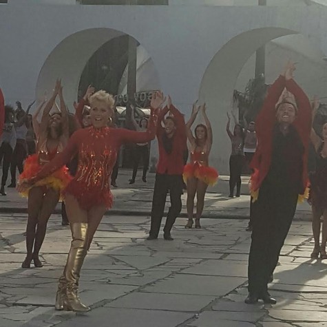 Xuxa Meneghel grava Dancing Brasil no Rio (Divulgação)