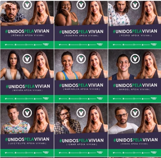Vivian e ex-participantes do BBB 17 (Reprodução/Twitter)