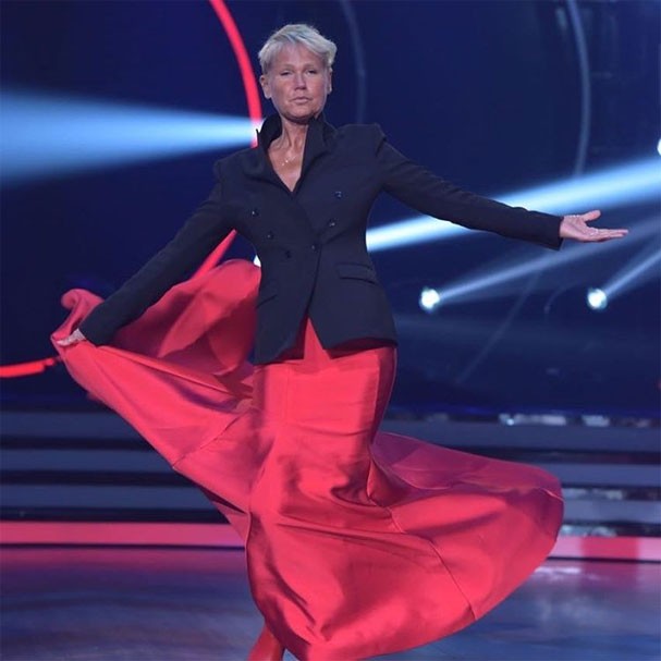 Xuxa Meneghel na primeira gravação do Dancing Brasil (Reprodução)