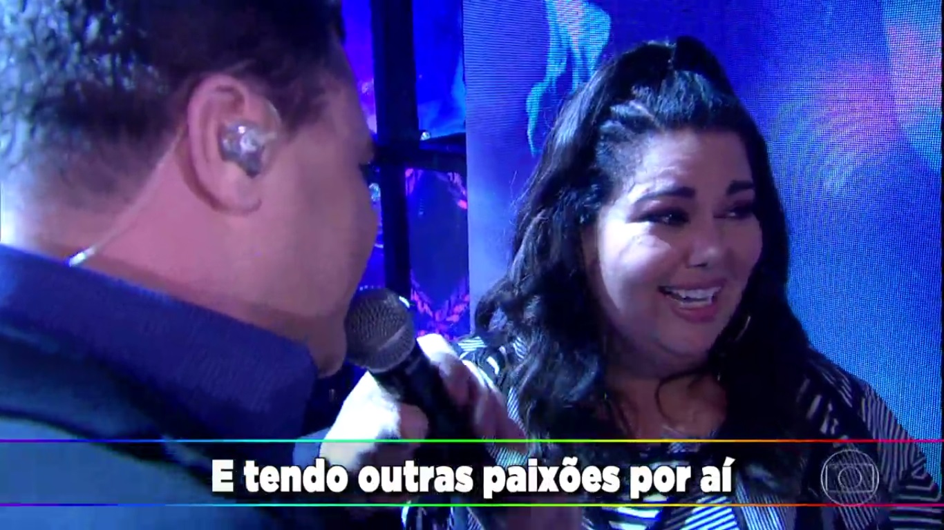 Eduardo Costa canta para Fabiana Karla (Reprodução)