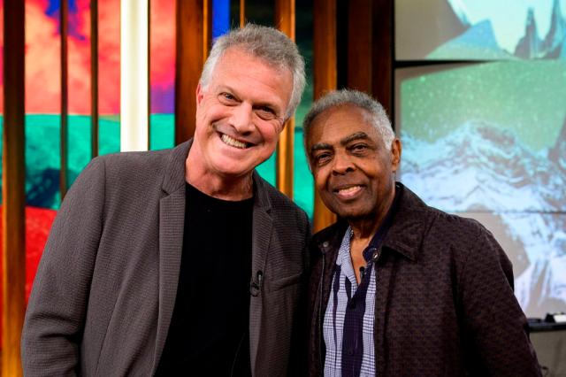 Pedro Bial e Gilberto Gil