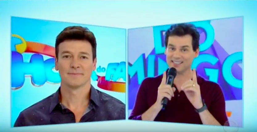 Rodrigo Faro e Celso Portiolli dividem tela durante campanha