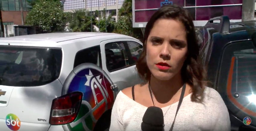 Repórter Ticiane Bicelli, da TV Aratu