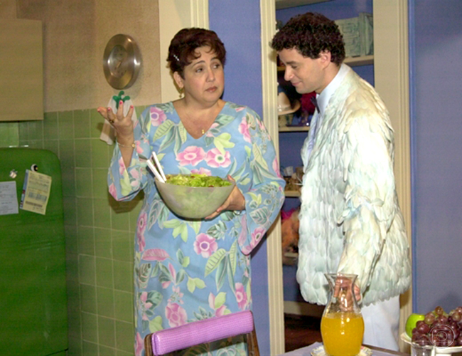 Claudia Jimenez e Dan Stulbach em Papo de Anjo (Divulgação/ TV Globo)