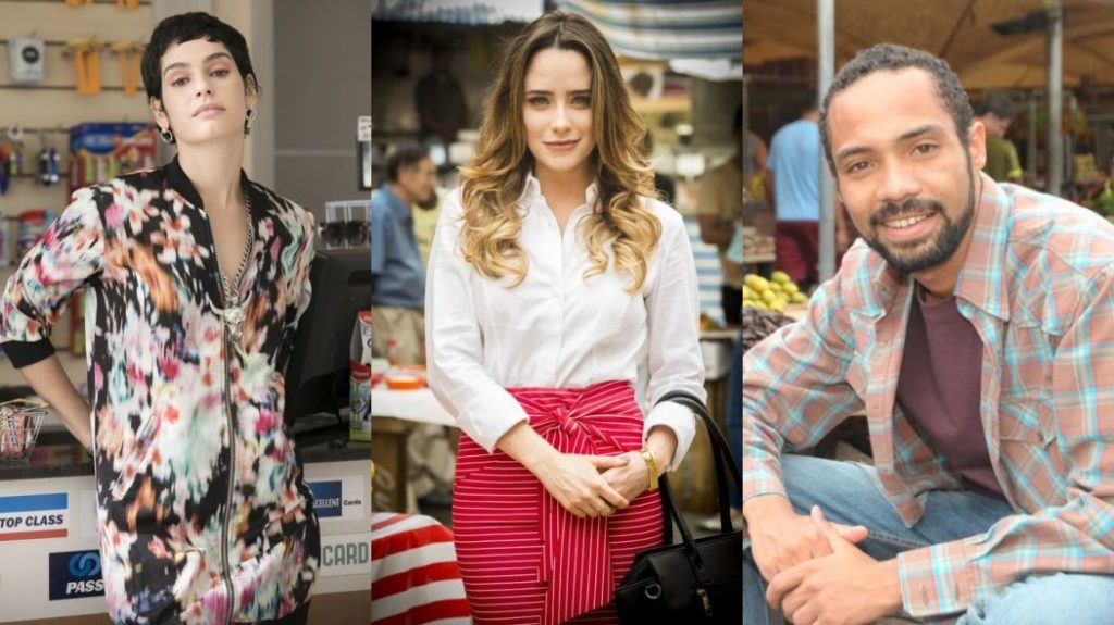 Maria Flor, Fernanda Vasconcellos e Silvio Guindane