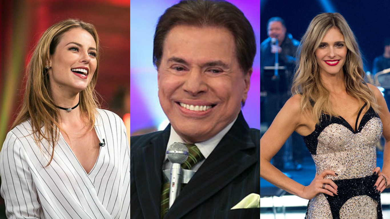 Paolla Oliveira, Silvio Santos e Fernanda Lima