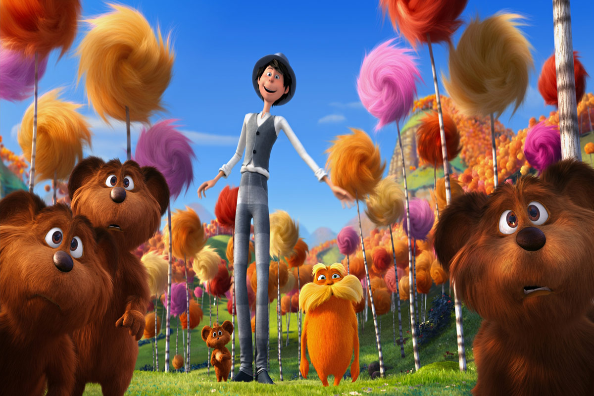 Record exibe o filme O Lorax Em Busca Da Trúfula Perdida no Cine Aventura