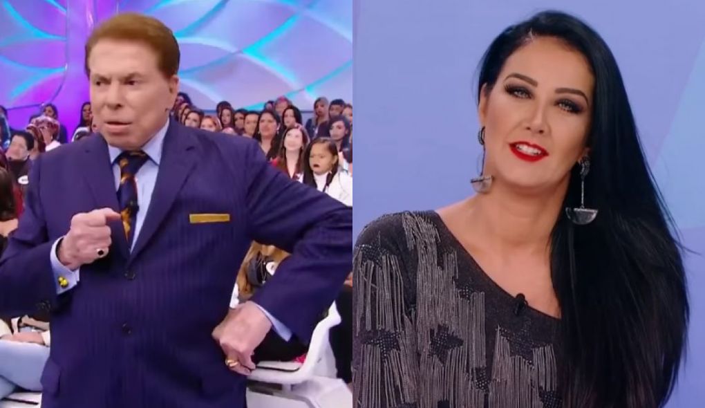 Silvio Santos e Helen Ganzarolli