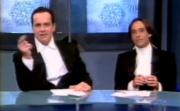 Luiz Fernando Guimarães e Pedro Cardoso no Vida ao Vivo Show