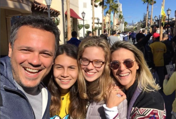 Danton Mello, Luiza, Alice e Sheila Ramos