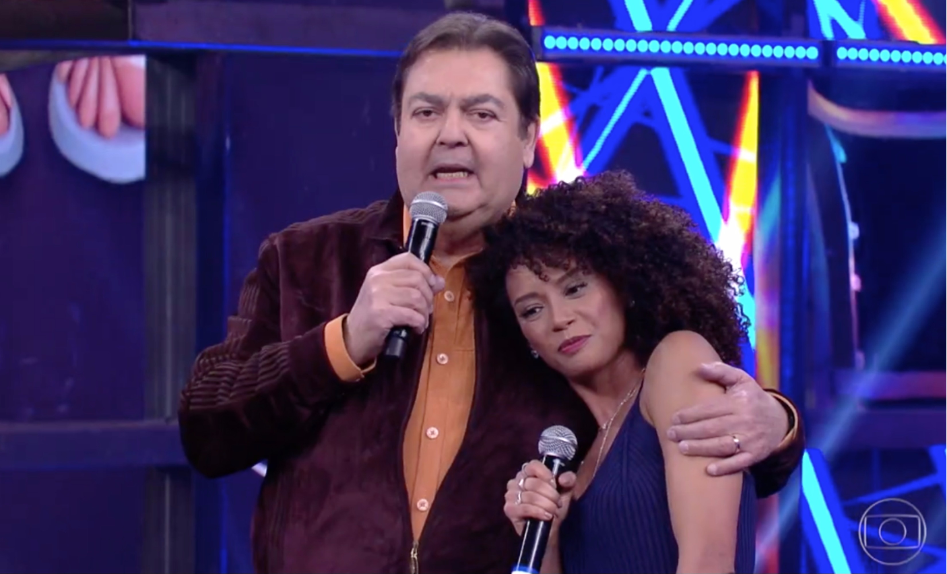 Faustão e Tais Araújo