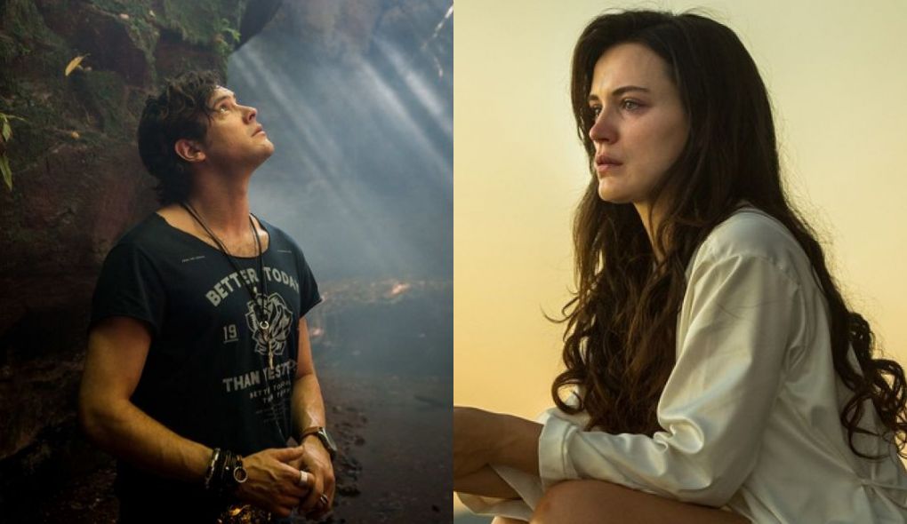 Gael (Sergio Guizé) e Clara (Bianca Bin) de O Outro Lado do Paraíso