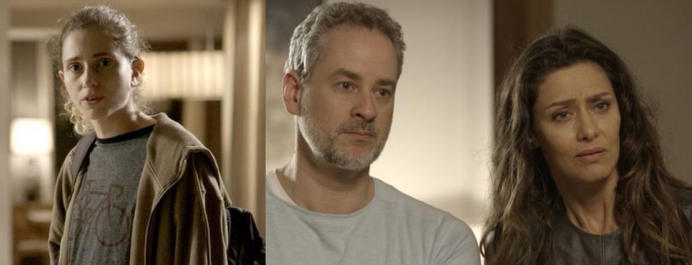 Ivana (Carol Duarte), Eugênio (Dan Stulbach) e Joyce (Maria Fernanda Cândido) de A Forca do Querer