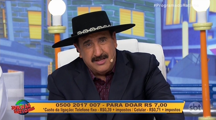 Ratinho pediu doações para o Criança Esperança
