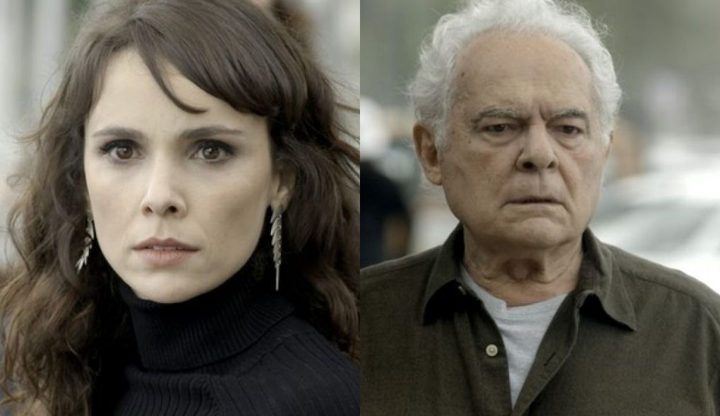 Irene (Débora Falabella) e Garcia (Othon Bastos) de A Forca do Querer