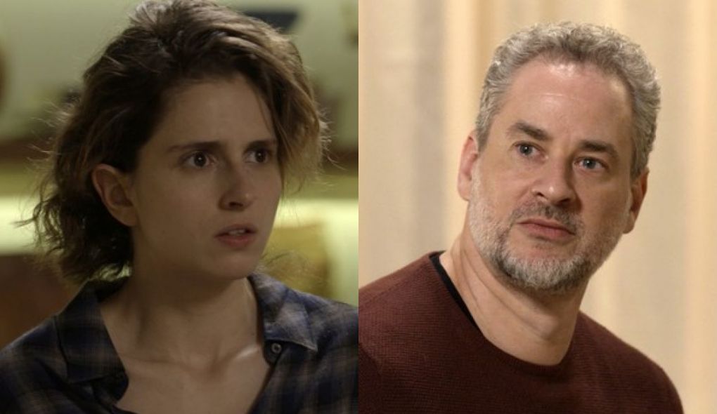 Ivana (Carol Duarte) e Eugênio (Dan Stulbach) de A Forca do Querer
