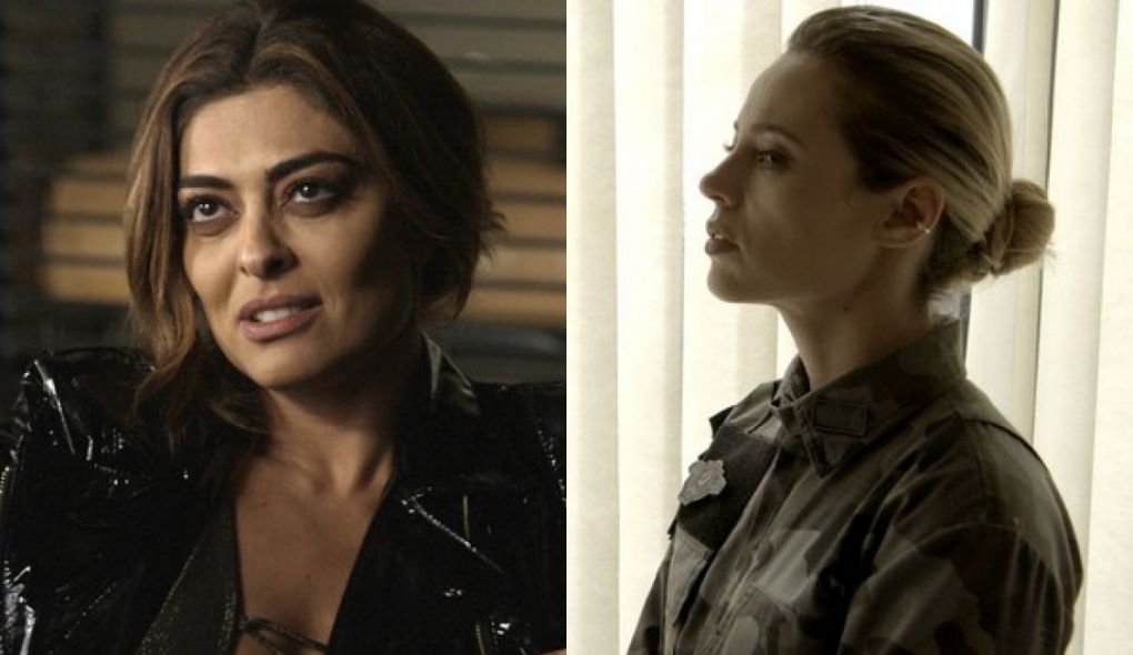 Bibi (Juliana Paes) e Jeiza (Paolla Oliveira) de A Forca do Querer