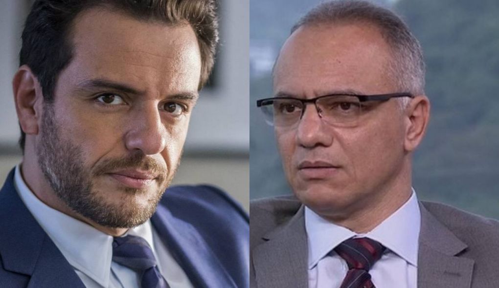 Caio (Rodrigo Lombardi) de A Forca do Querer e Roberto Sa, secretario de Seguranca do Rio de Janeiro