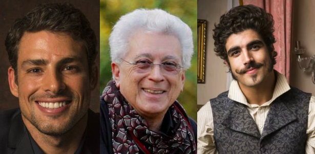 Cauã Reymond, Aguinaldo Silva e Caio Castro