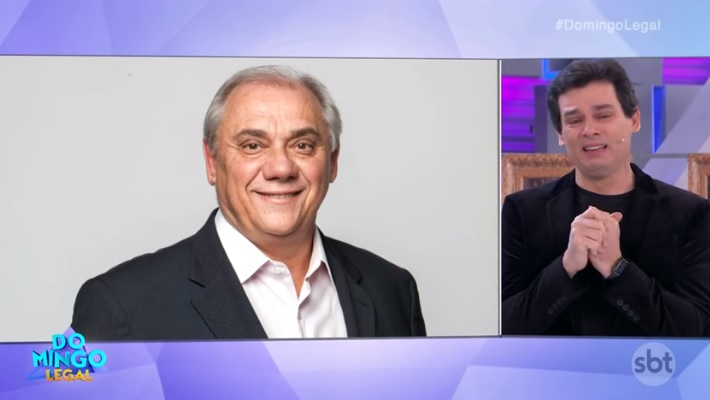 Celso Portiolli homenageou Marcelo Rezende no Domingo Legal