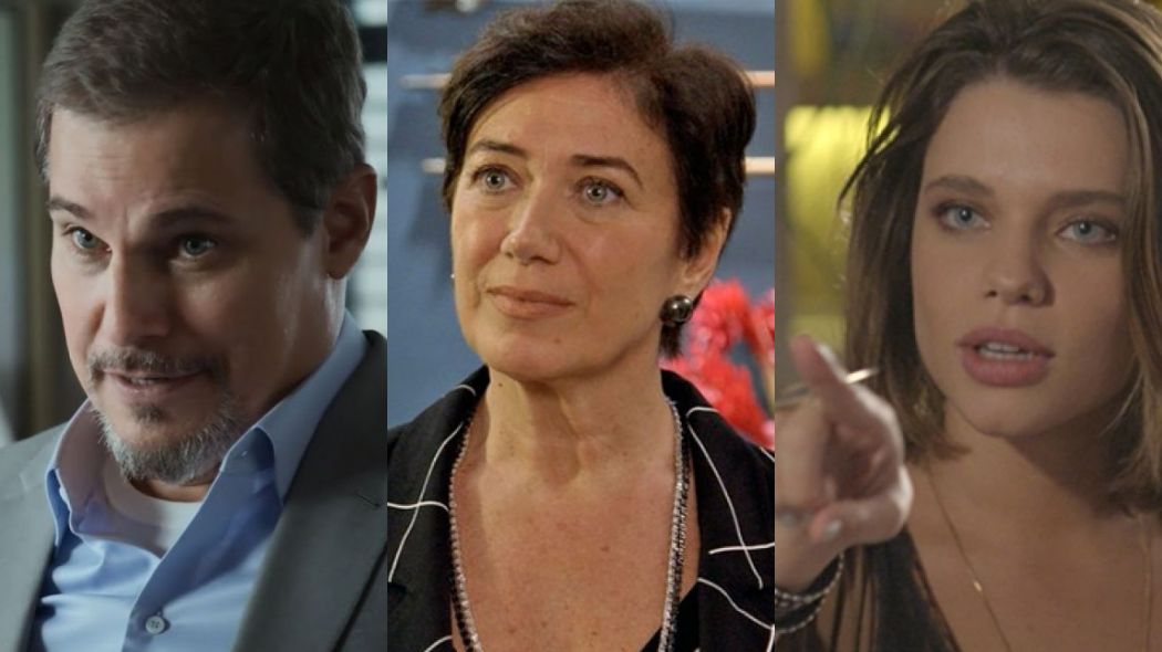 Dantas (Edson Celulari), Silvana (Lilia Cabral) e Cibele (Bruna Linzmeyer) de A Forca do Querer