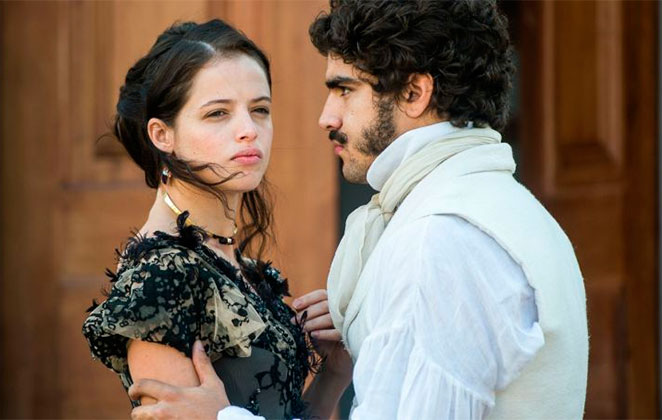 Domitila (Agatha Moreira) e Dom Pedro (Caio Castro) de Novo Mundo