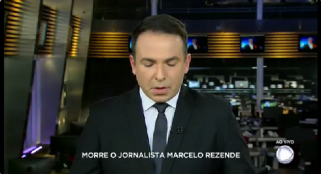 Reinaldo Gottino se emocionou ao informar morte de Marcelo Rezende (Reprodução)