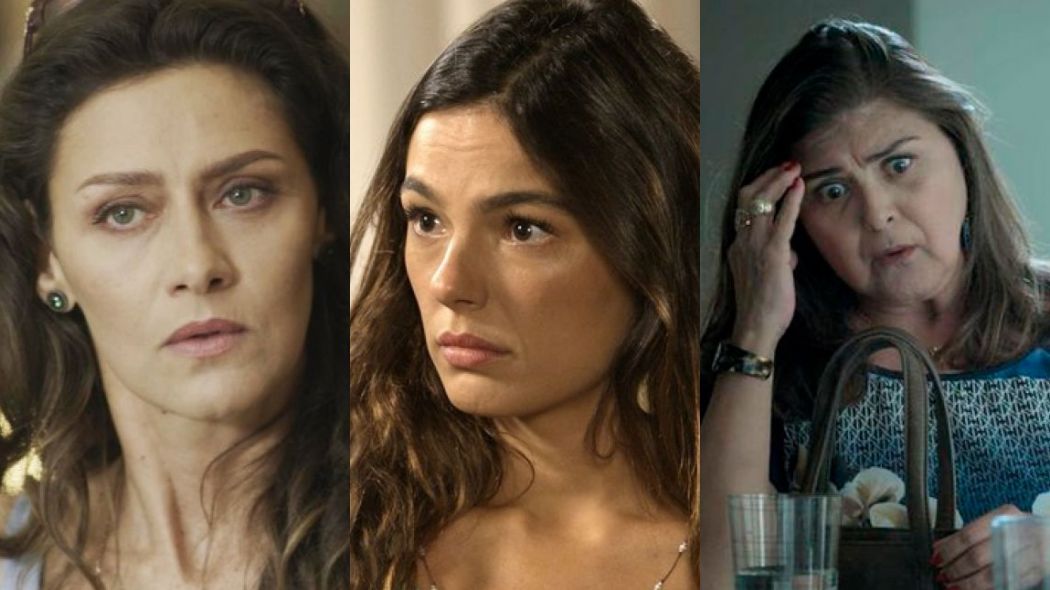 Joyce (Maria Fernanda Candido), Ritinha (Isis Valverde) e Aurora (Elizangela) de A Forca do Querer