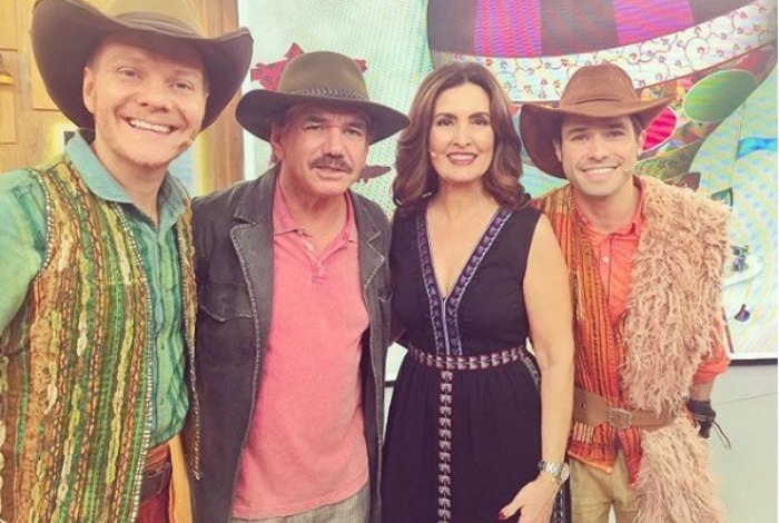 Michel Teló e Sergio durante o Encontro com Fátima Bernardes (Reprodução)