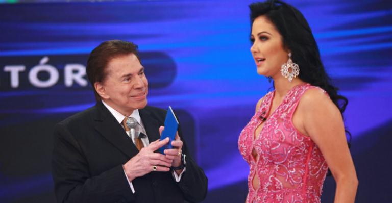 Silvio Santos e Helen Ganzarolli